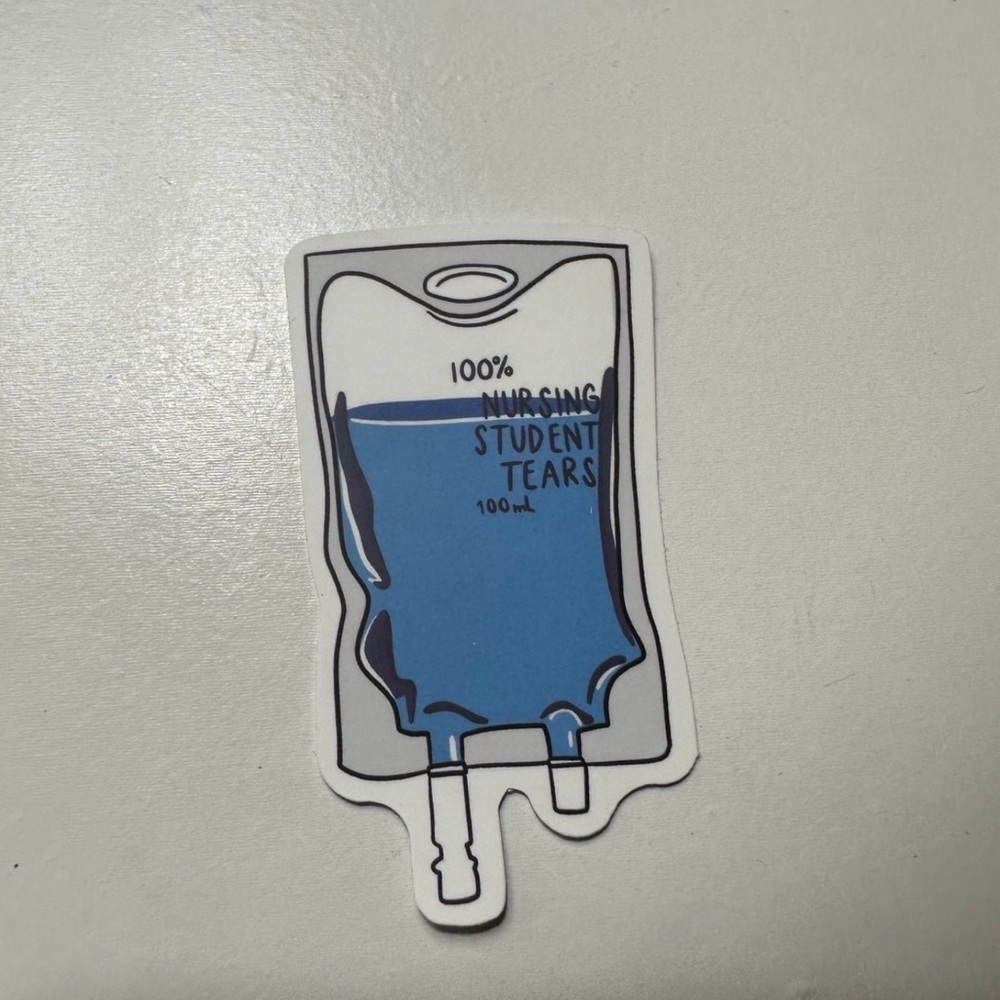 Blue Nursing Student Tears Sticker